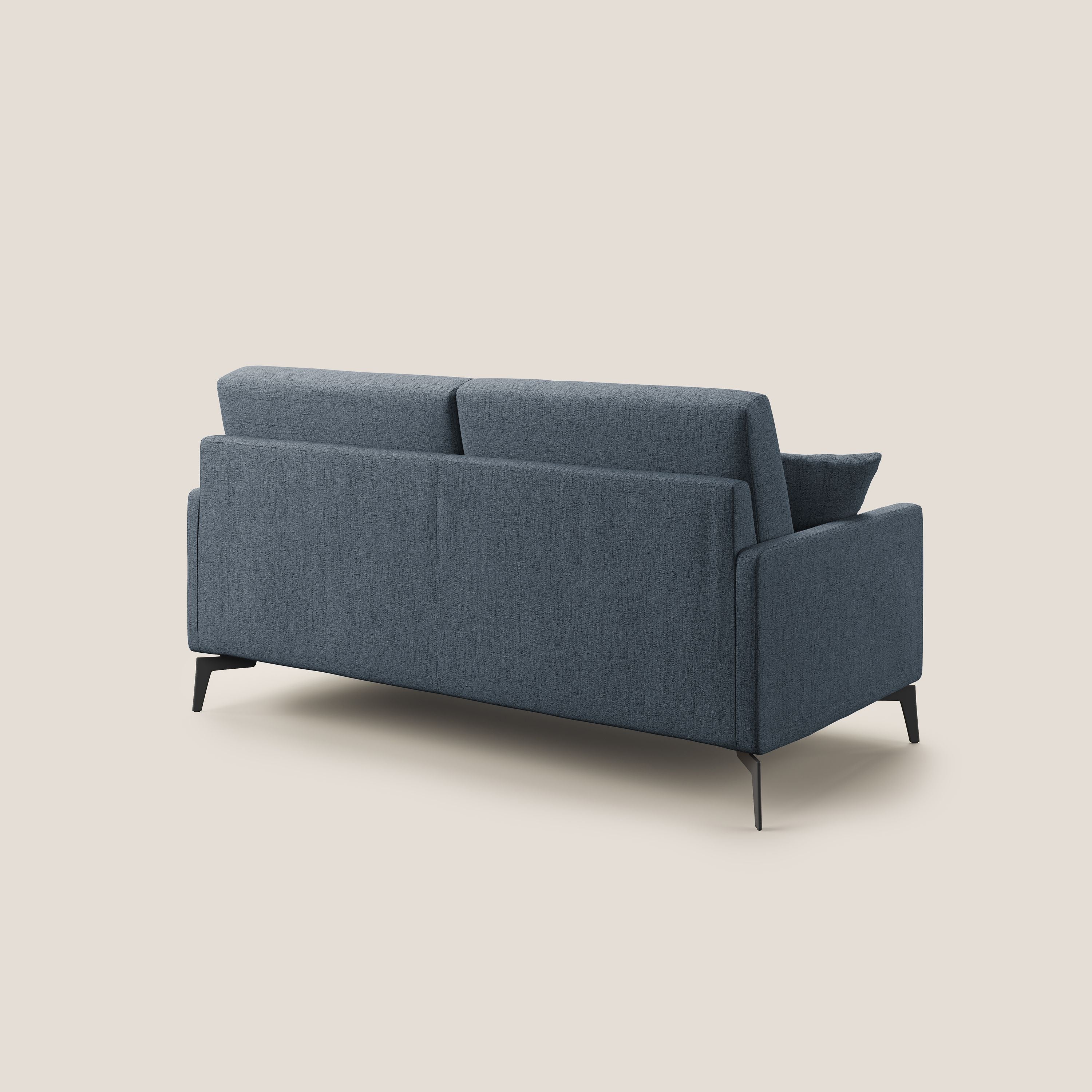 Divano 3 Posti 180x94x90 cm in Tessuto Blu