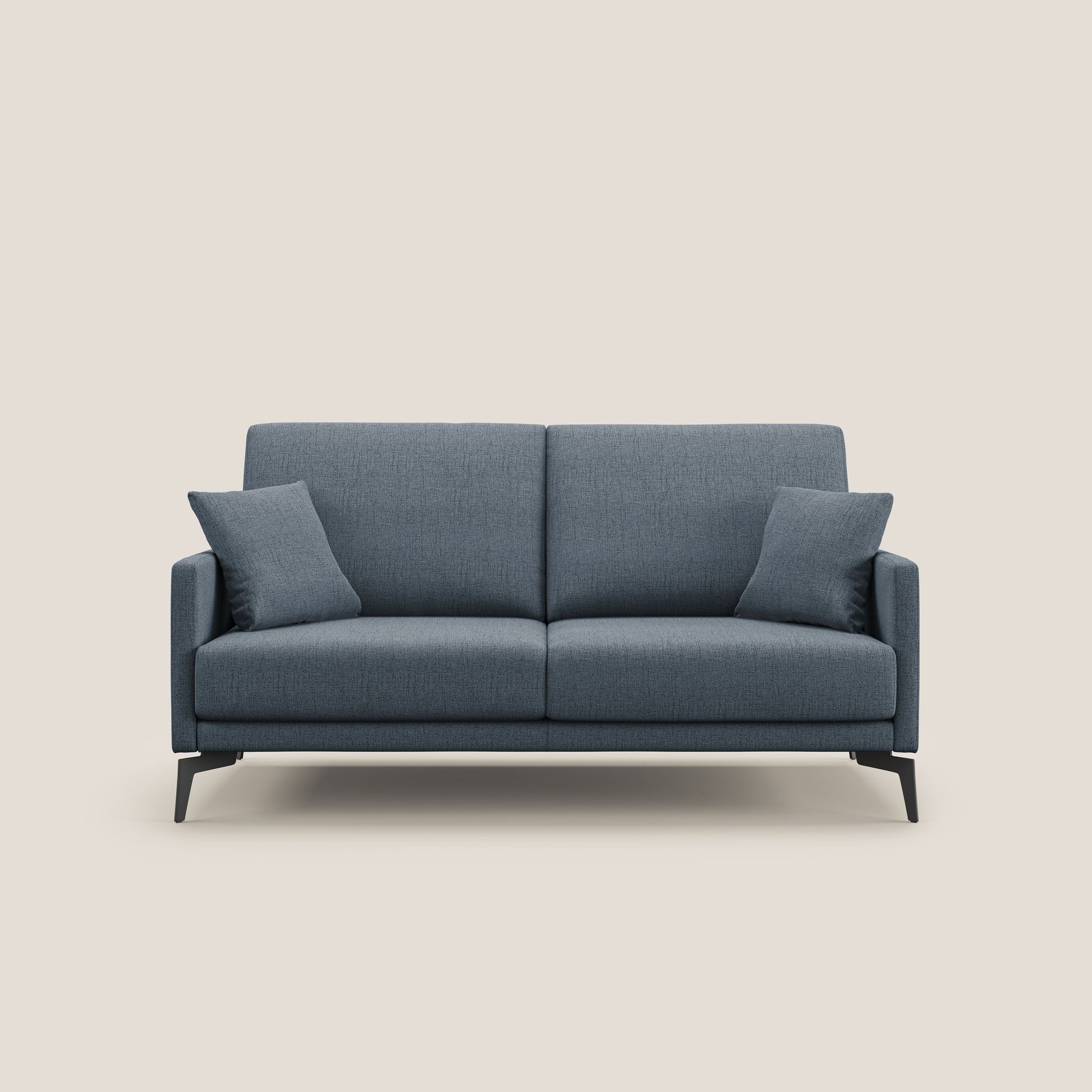 Divano 3 Posti 180x94x90 cm in Tessuto Blu