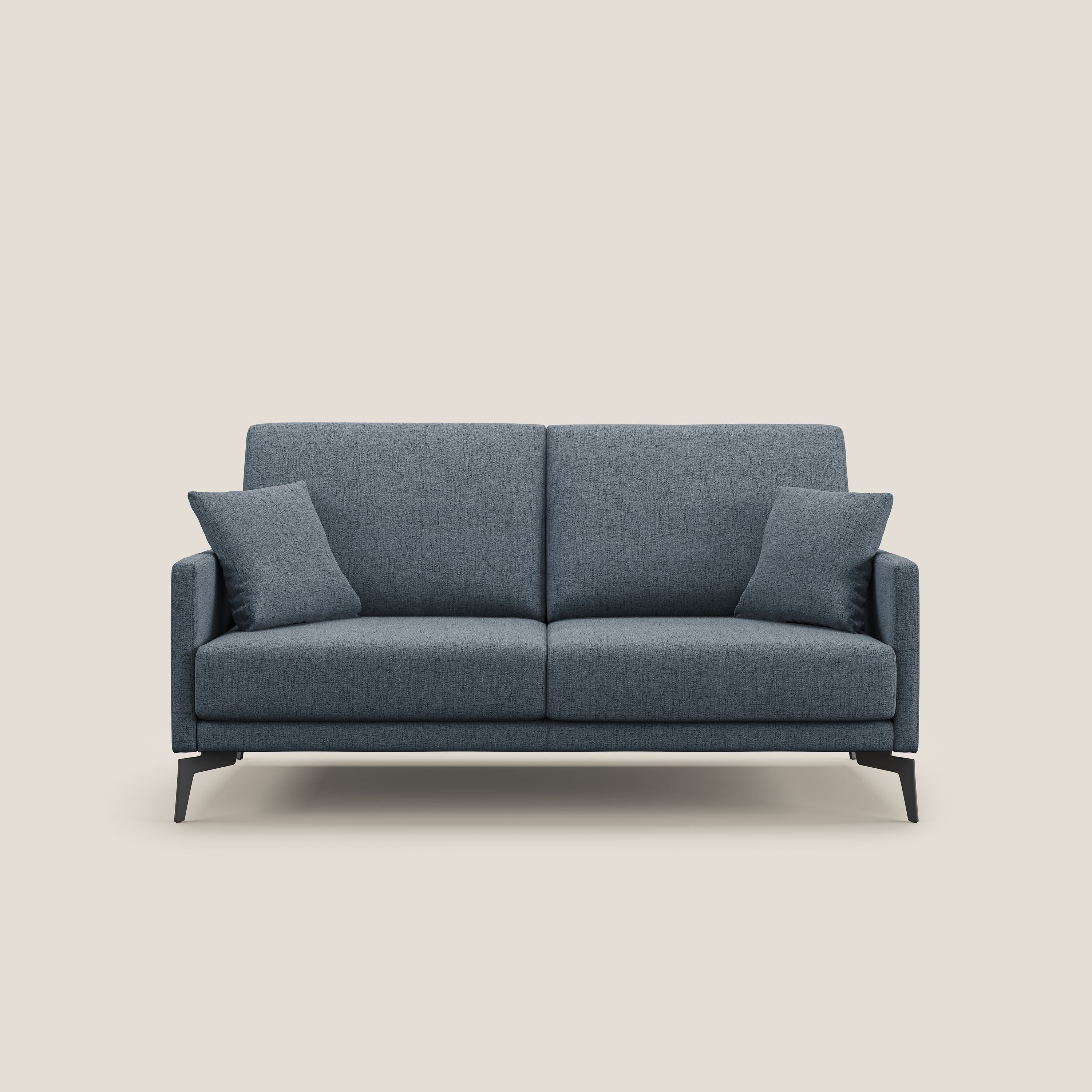 Divano 3 Posti 180x94x90 cm in Tessuto Blu