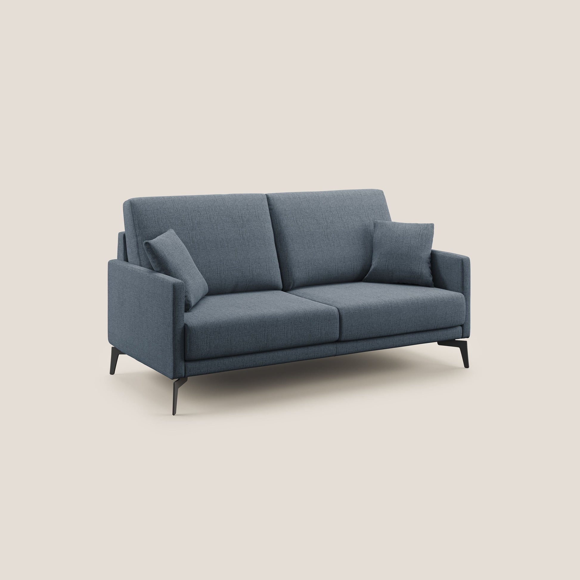 Divano 2 Posti 140x94x90 cm in Tessuto Blu