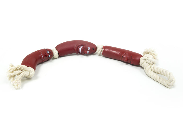 Fune 3 Simpatiche Salsicce Mod Sausage Giocattolo Resistente Per Cani-Gatti