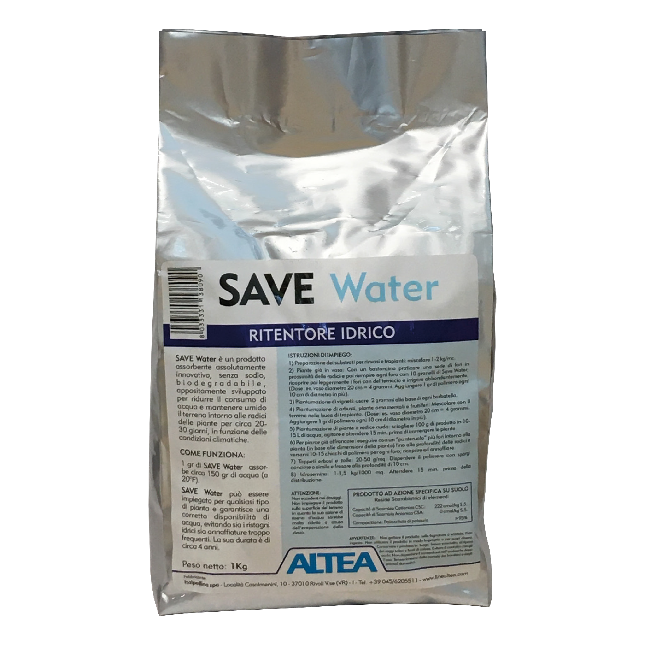 Altea riserva d'acqua per piante Save Water 1 kg