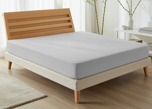 Lenzuola Sotto Con Angoli No Stiro In Tinta Unita Modello Francesca - 1 Piazza e Mezza - Grigio