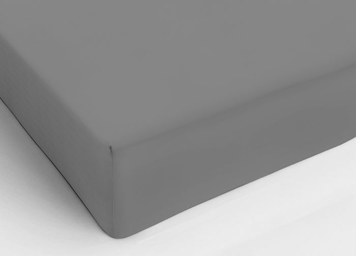 Lenzuolo Sotto Con Angoli In Cotone In Tinta Unita Colore Grigio C.N. - Francese - Grigio