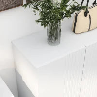 Mobile Scarpiera per 15-20 Paia di Scarpe, Ripiani Regolabili e Chiusura Ammortizzata, Bianco