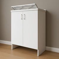 Lavatoio nobilitato vasca resina asse lavaggio 45x50x85 cm doppia anta 7002ak *** tinta bianco, confezione 1