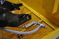 Sabbiatrice o pallinatrice professionale con plafoniera SBT 240/300 SASP