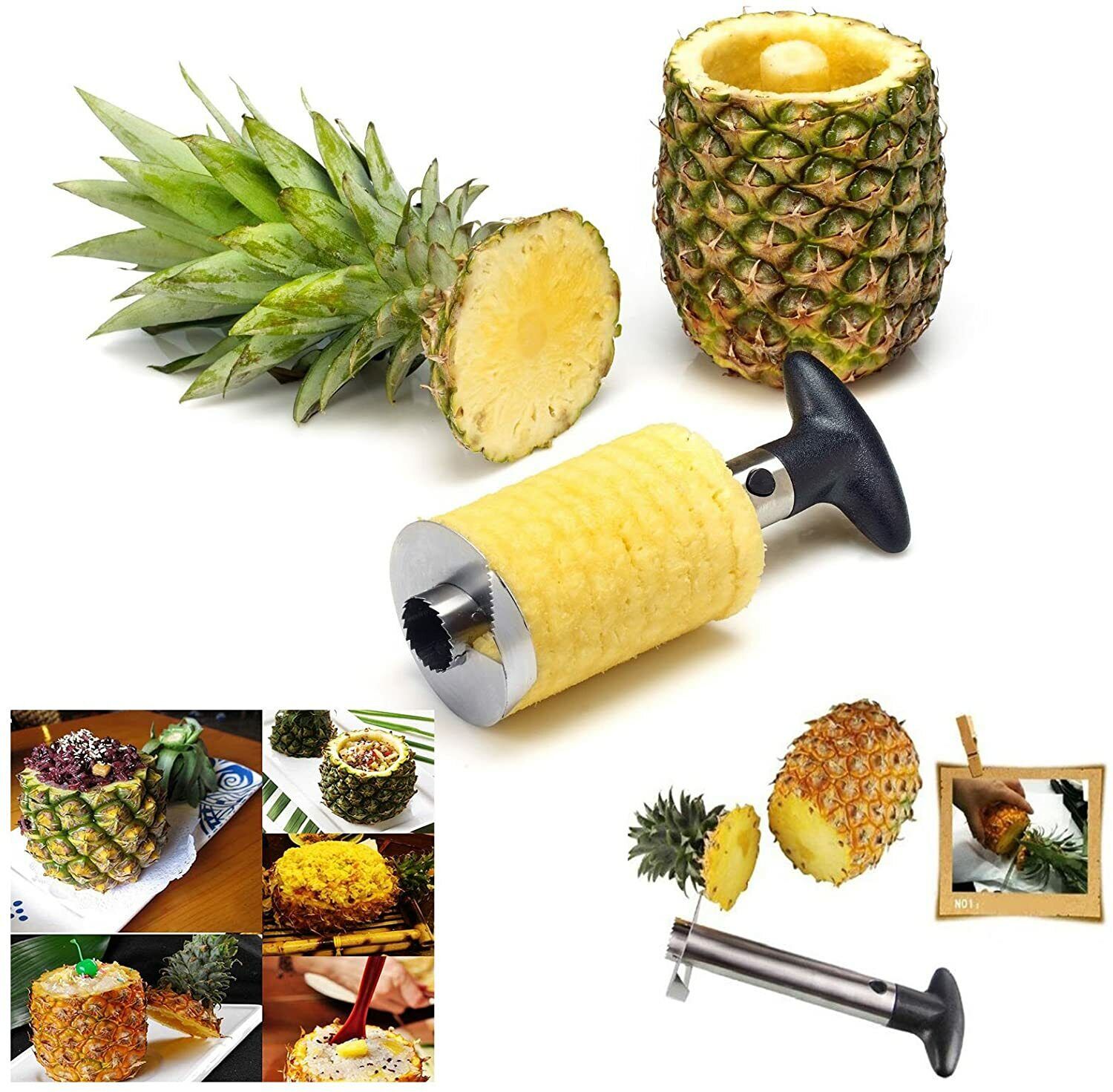 SBUCCIA TAGLIA AFFETTA ANANAS IN ACCIAIO SBUCCIANANAS TORSOLO