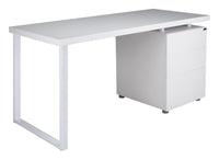 Scrivania per ufficio con cassettiera scrivania per cameretta colore bianco mod. Althea SC08AL