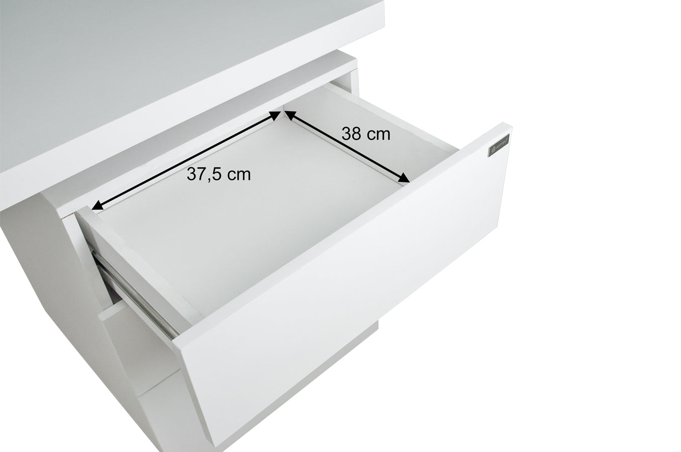 Scrivania per ufficio con cassettiera scrivania per cameretta colore bianco mod. Althea SC08AL