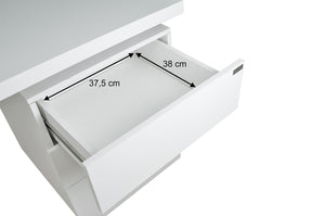Scrivania per ufficio con cassettiera scrivania per cameretta colore bianco mod. Althea SC08AL