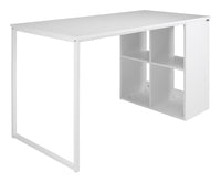 Scrivania per ufficio, scrivania con libreria colore bianco - Clio SC08CL