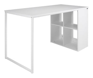 Scrivania per ufficio, scrivania con libreria colore bianco - Clio SC08CL