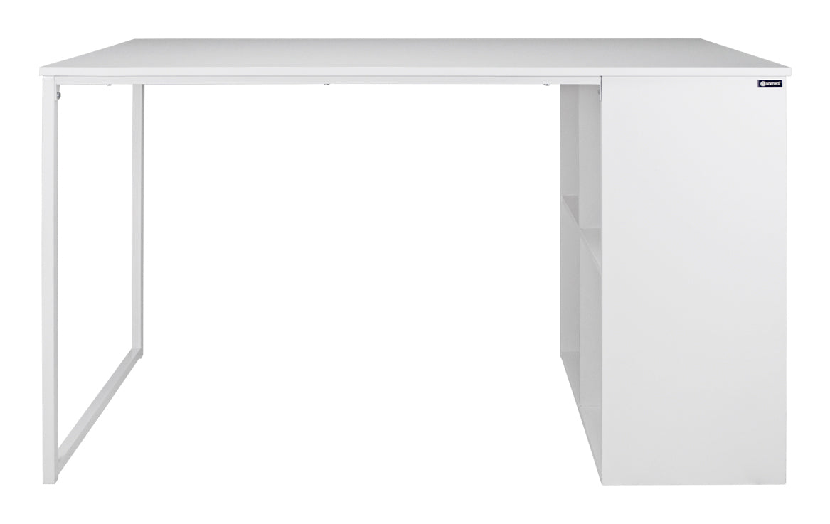 Scrivania per ufficio, scrivania con libreria colore bianco - Clio SC08CL