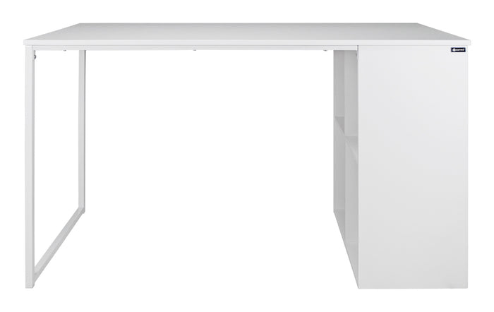 Scrivania per ufficio, scrivania con libreria colore bianco - Clio SC08CL