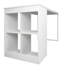 Scrivania per ufficio, scrivania con libreria colore bianco - Clio SC08CL