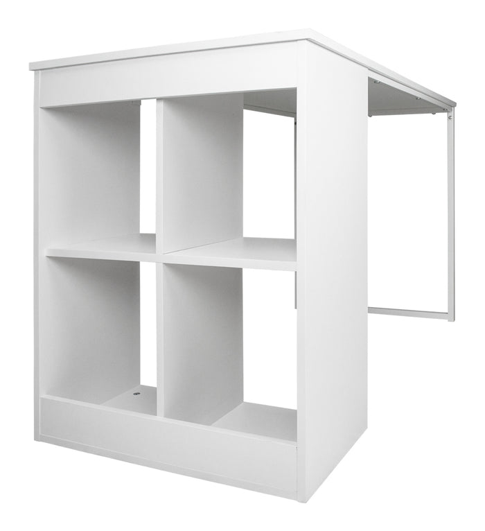 Scrivania per ufficio, scrivania con libreria colore bianco - Clio SC08CL