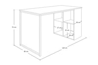 Scrivania per ufficio, scrivania con libreria colore bianco - Clio SC08CL