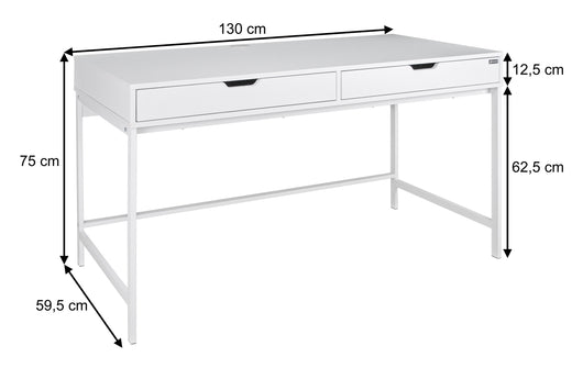 Scrivania per ufficio, scrivania con cassetti colore bianco mod. Diana SC08DI