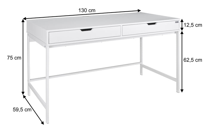 Scrivania per ufficio, scrivania con cassetti colore bianco mod. Diana SC08DI