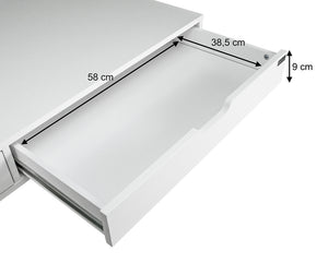 Scrivania per ufficio, scrivania con cassetti colore bianco mod. Diana SC08DI