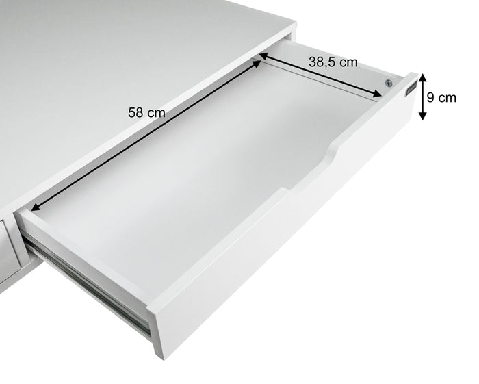 Scrivania per ufficio, scrivania con cassetti colore bianco mod. Diana SC08DI