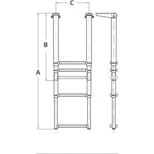 SCALETTA INOX 316 TELESCOPICA 3GR.