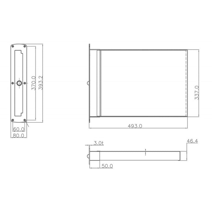 SCALETTA  INOX AD INCASSO 3 GRADINI