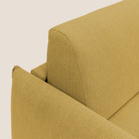 Divano Letto 2 Posti 175x95x96 cm in Tessuto Giallo