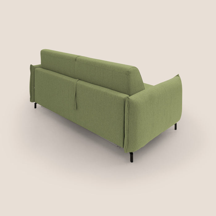Divano Letto 3 Posti 215x95x96 cm in Tessuto Verde
