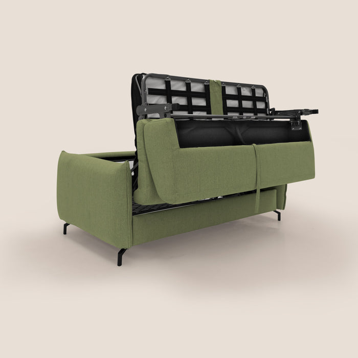 Divano Letto 2 Posti 175x95x96 cm in Tessuto Verde