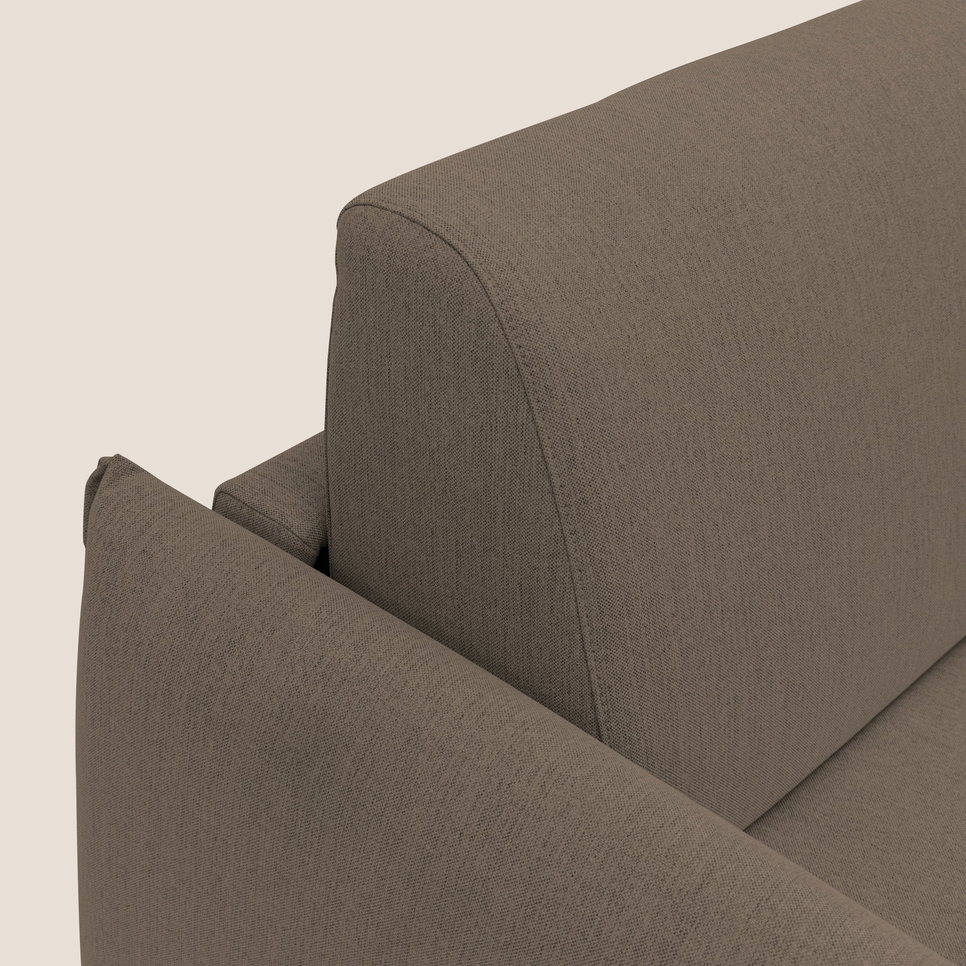 Divano Letto 3 Posti 215x95x96 cm in Tessuto Marrone