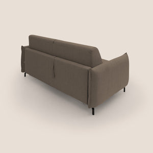 Divano Letto 3 Posti 215x95x96 cm in Tessuto Marrone