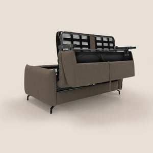 Divano Letto 3 Posti 215x95x96 cm in Tessuto Marrone