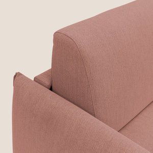 Divano Letto 3 Posti 215x95x96 cm in Tessuto Salmone