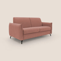 Divano Letto 3 Posti 195x95x96 cm in Tessuto Salmone