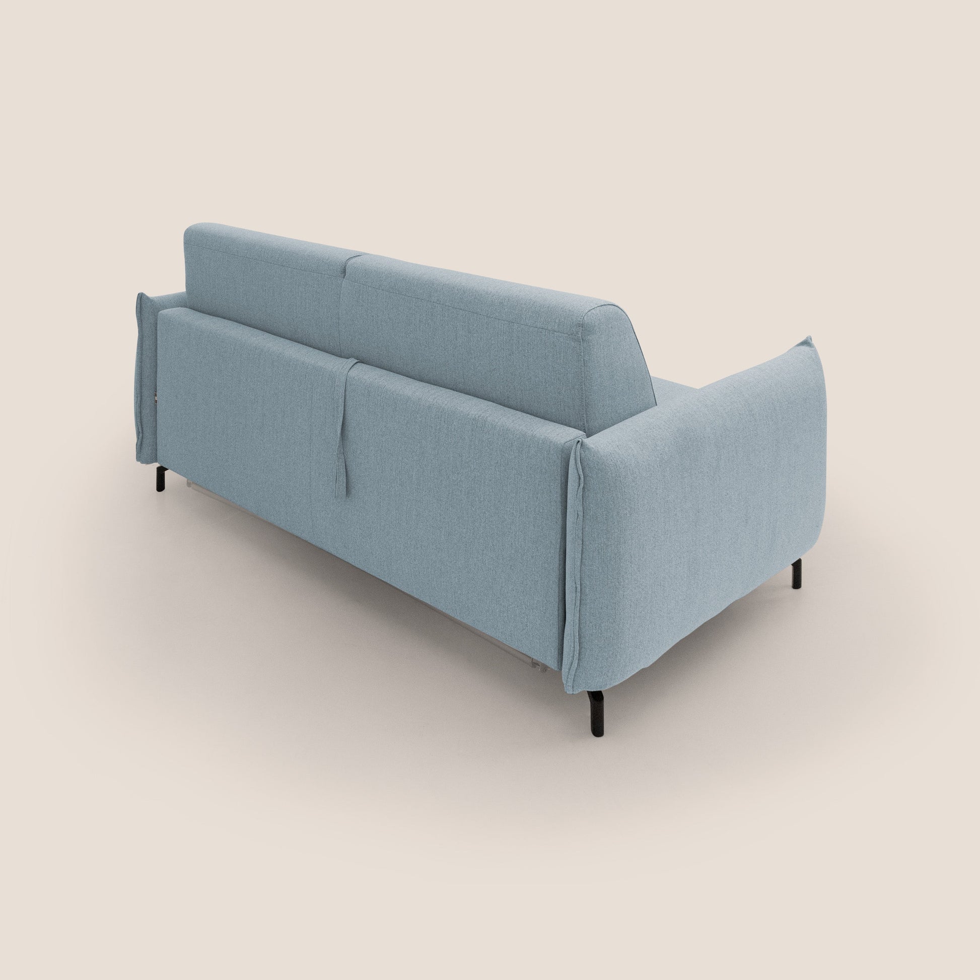 Divano Letto 3 Posti 195x95x96 cm in Tessuto Carta Da Zucchero