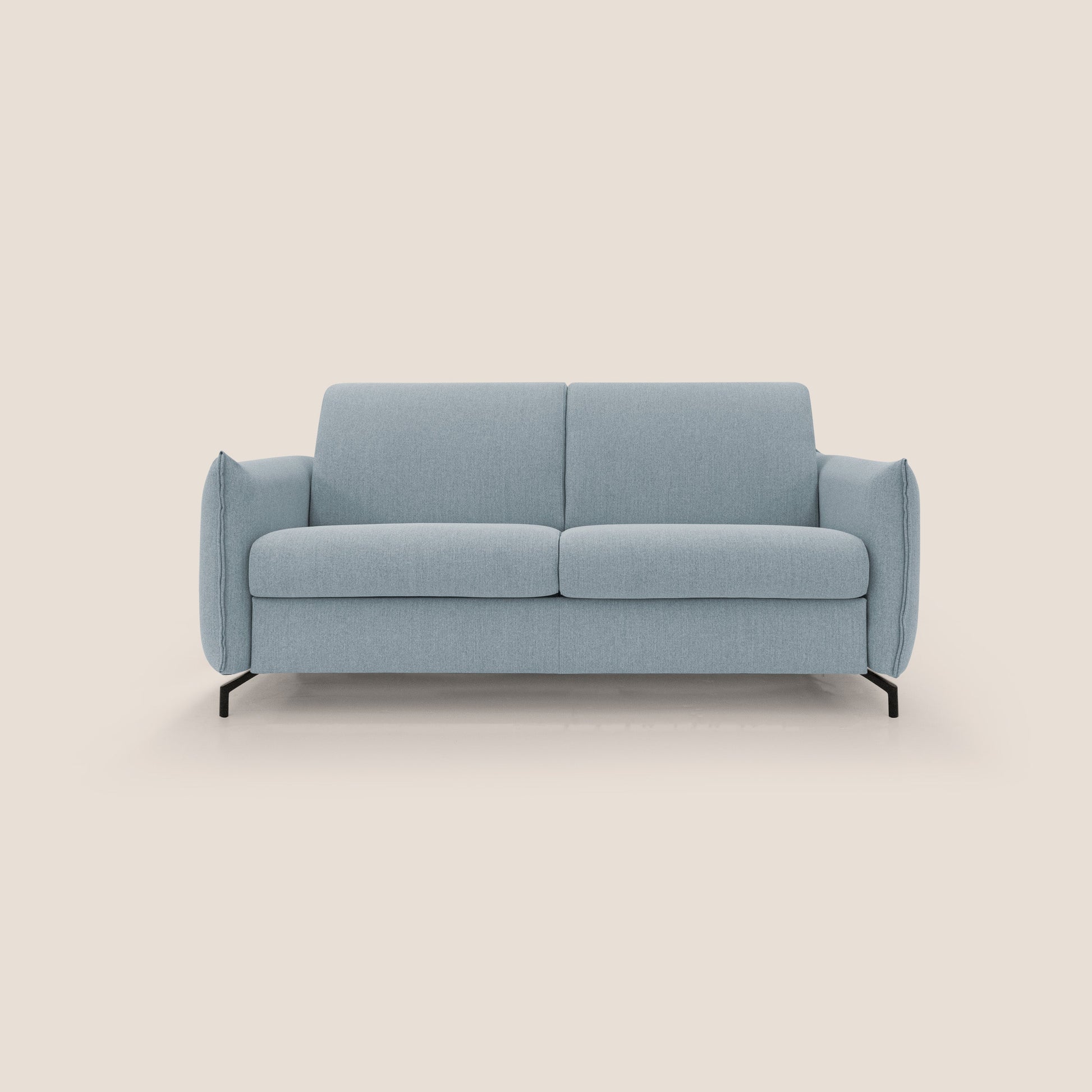 Divano Letto 3 Posti 215x95x96 cm in Tessuto Carta Da Zucchero