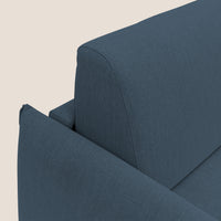 Divano Letto 3 Posti 195x95x96 cm in Tessuto Blu