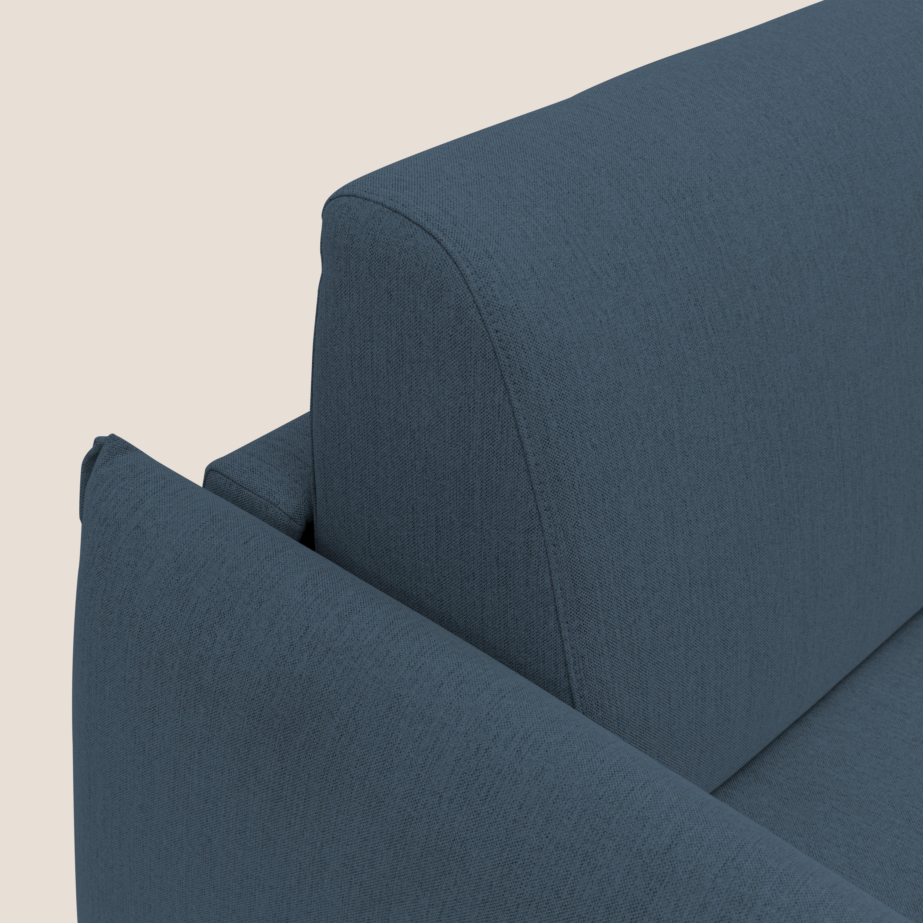 Divano Letto 3 Posti 195x95x96 cm in Tessuto Blu