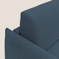 Divano Letto 3 Posti 215x95x96 cm in Tessuto Blu