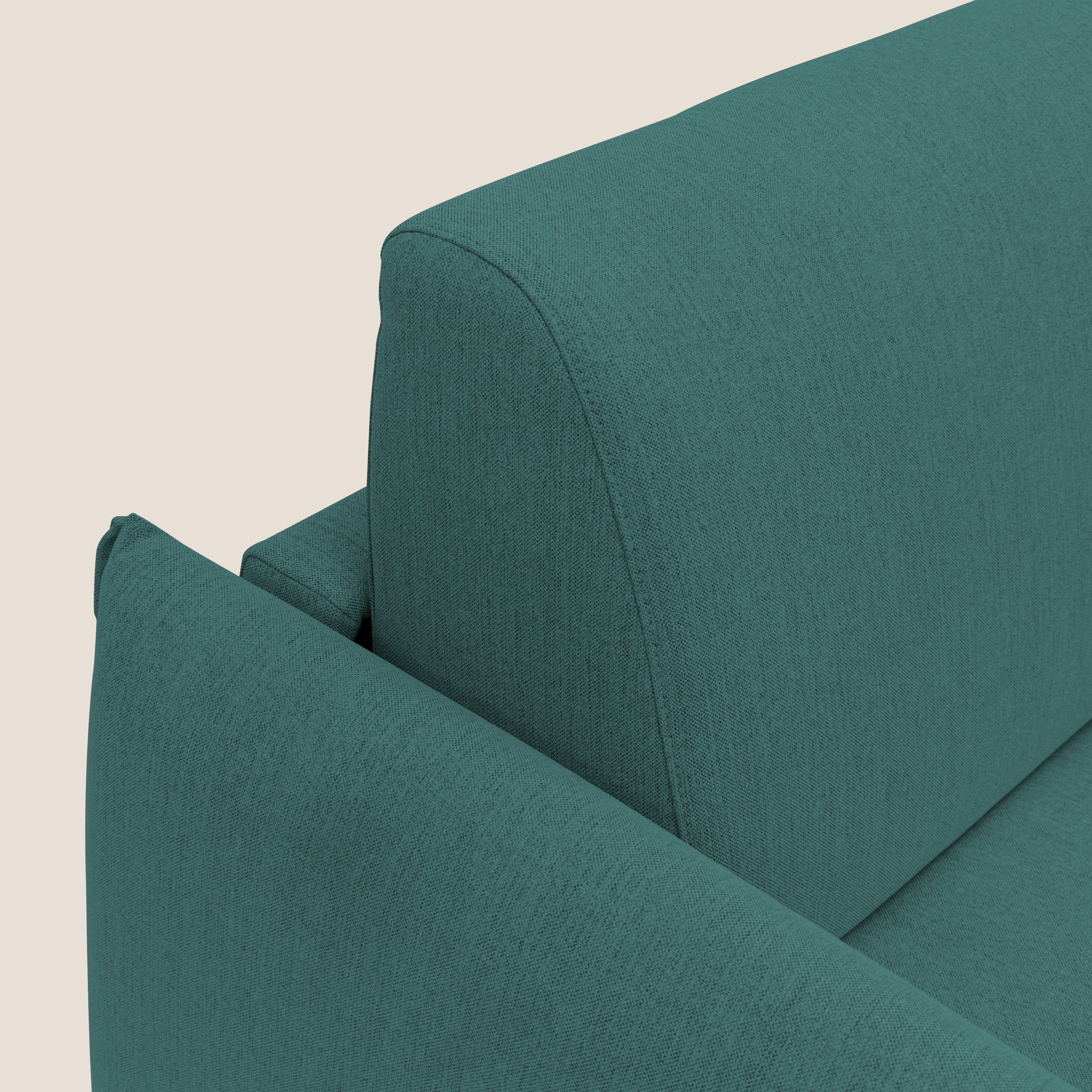 Divano Letto 2 Posti 175x95x96 cm in Tessuto Petrolio