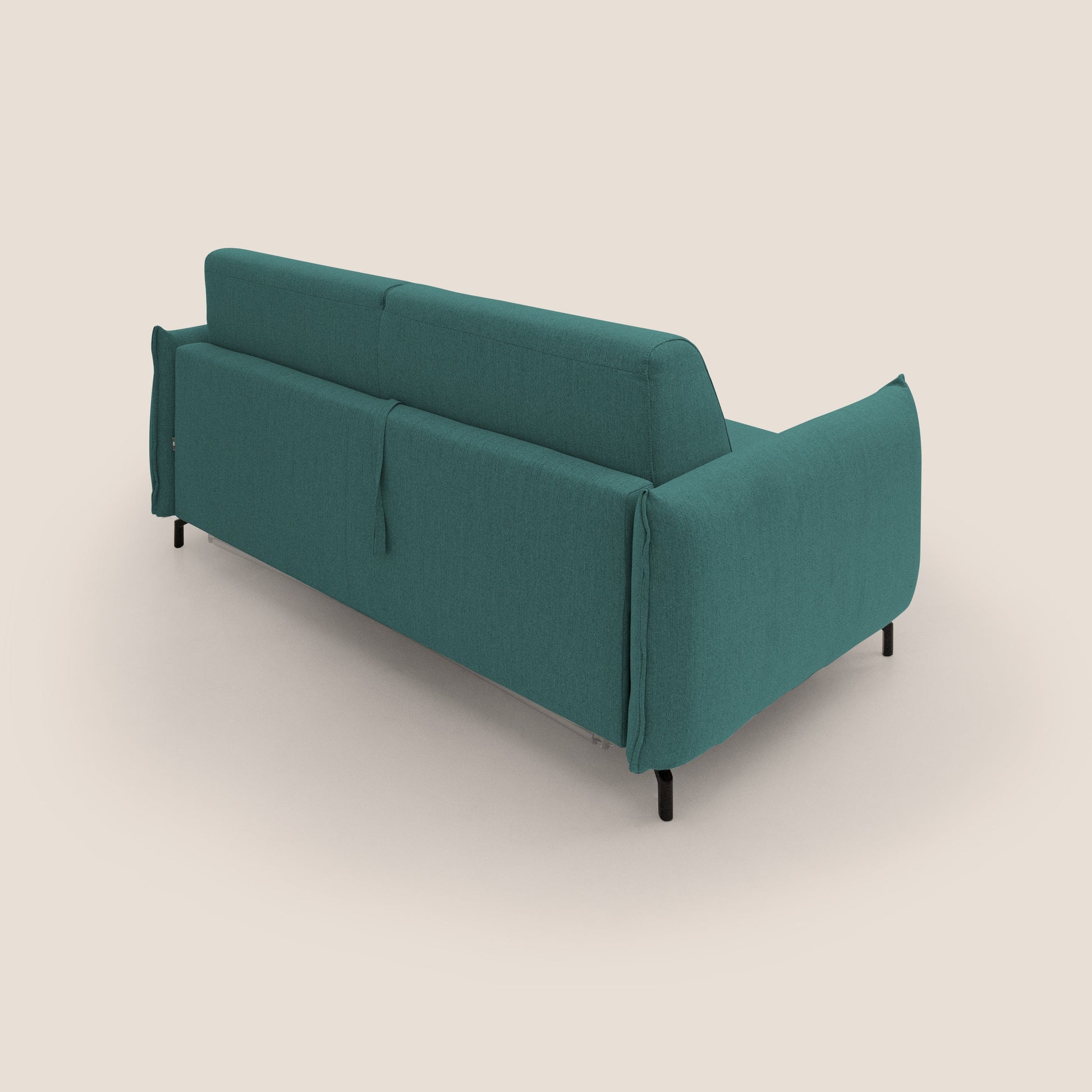 Divano Letto 2 Posti 175x95x96 cm in Tessuto Petrolio