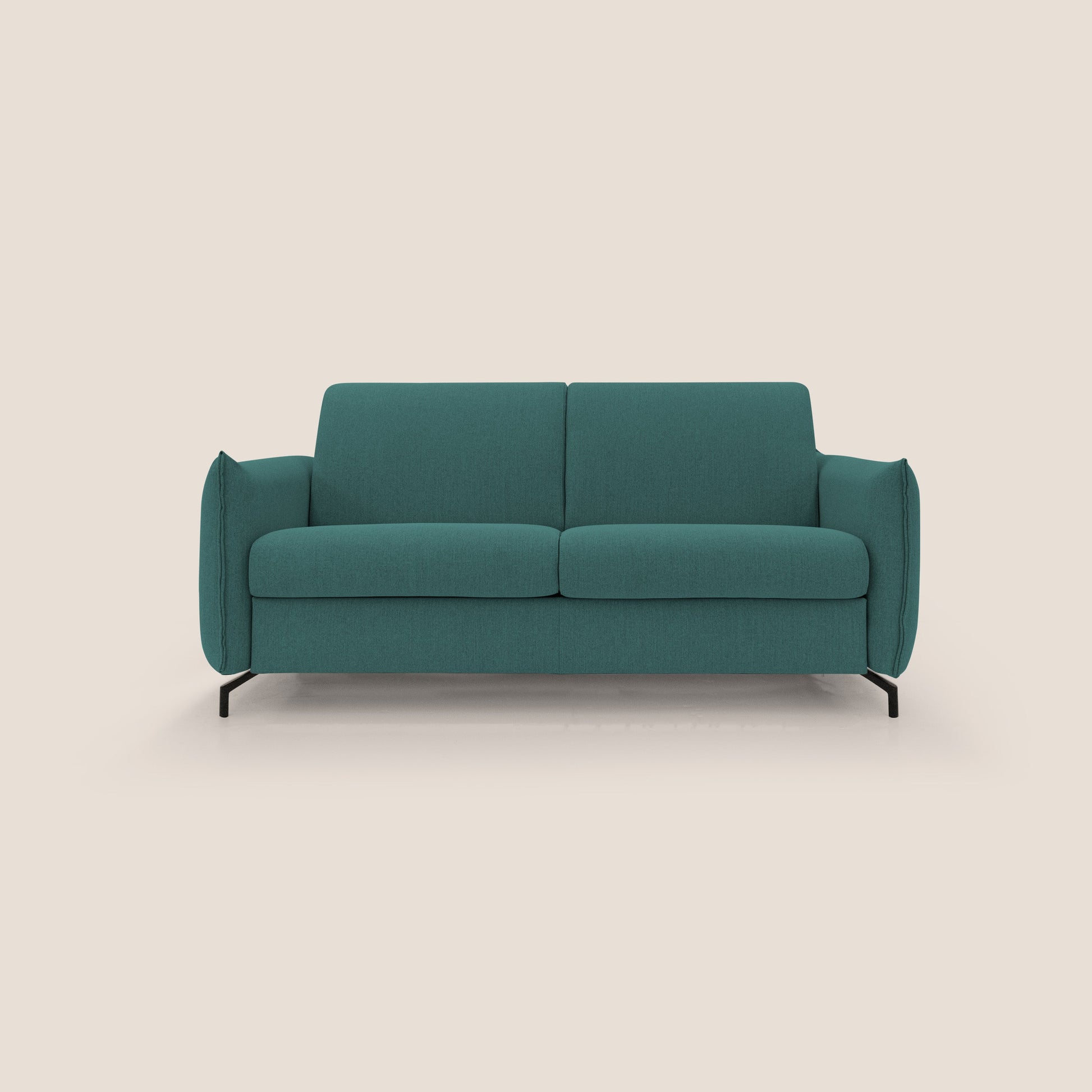 Divano Letto 2 Posti 175x95x96 cm in Tessuto Petrolio