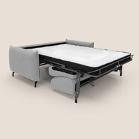 Divano Letto 3 Posti 215x95x96 cm in Tessuto Grigio