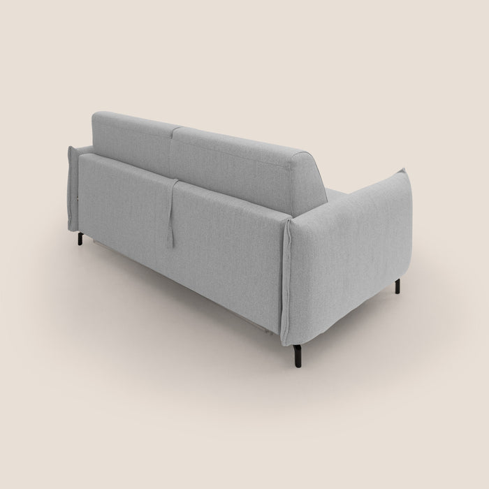 Divano Letto 3 Posti 195x95x96 cm in Tessuto Grigio