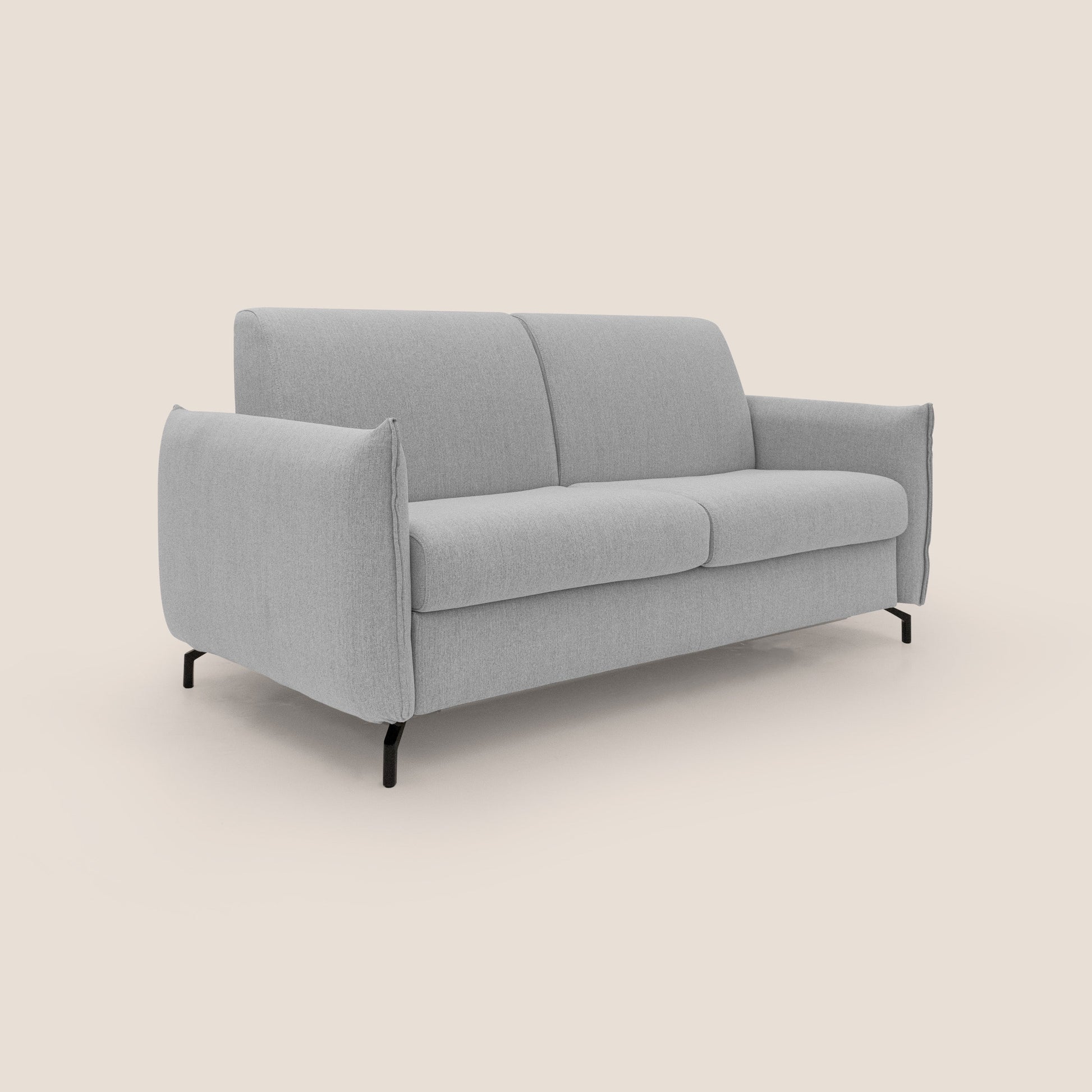 Divano Letto 2 Posti 175x95x96 cm in Tessuto Grigio
