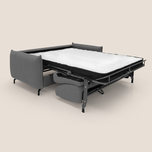 Divano Letto 2 Posti 175x95x96 cm in Tessuto Antracite