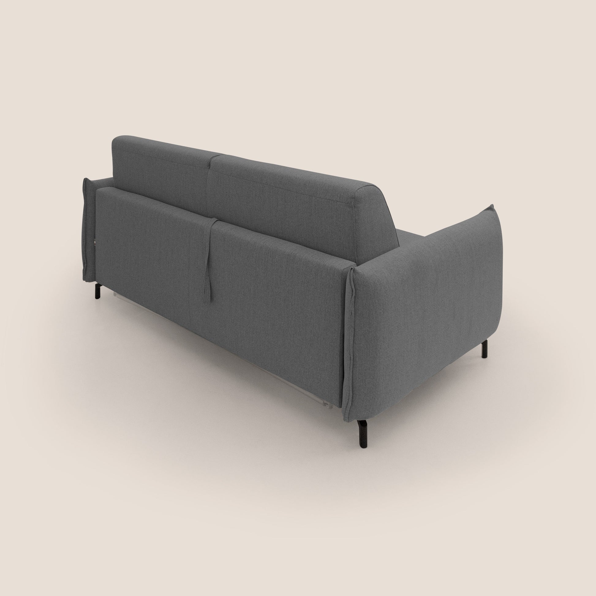 Divano Letto 2 Posti 175x95x96 cm in Tessuto Antracite