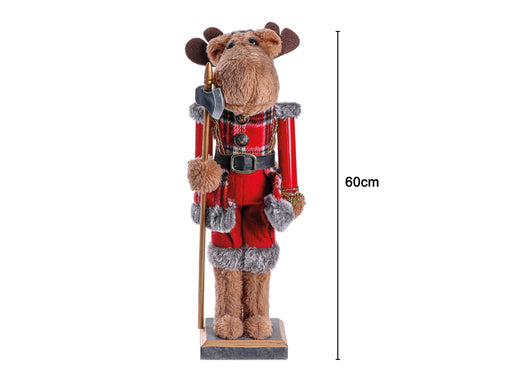 Schiaccianoci Renna Arredo Natale Decorazioni Natalizie Ornamentali - 60cm - Renna